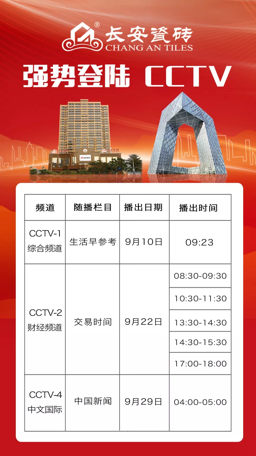 长安瓷砖登陆央视CCTV，开启品牌建设新里程(图5)